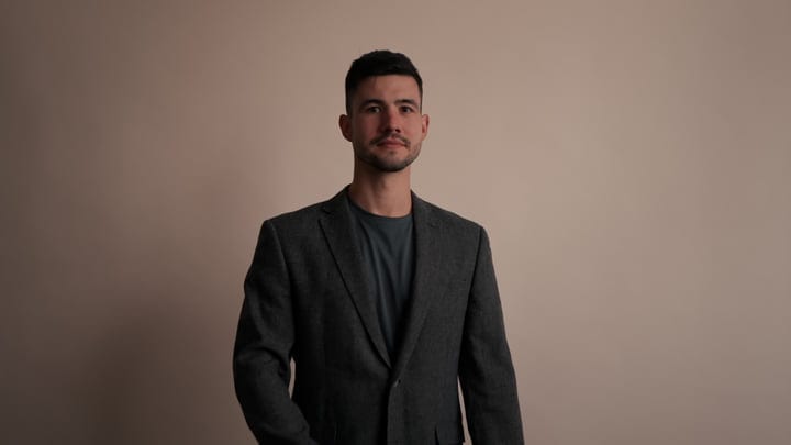 Confident Professional in a Tailored Grey Suit