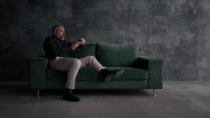 Reflective Moments In A Modern Workspace Lounge Area