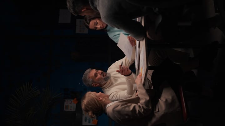 Collaborative Evening: Professionals Engage in Strategy Discussion