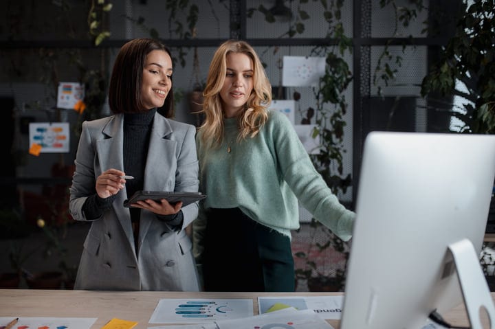 Collaborative Strategies Unfold in a Modern Office Setting