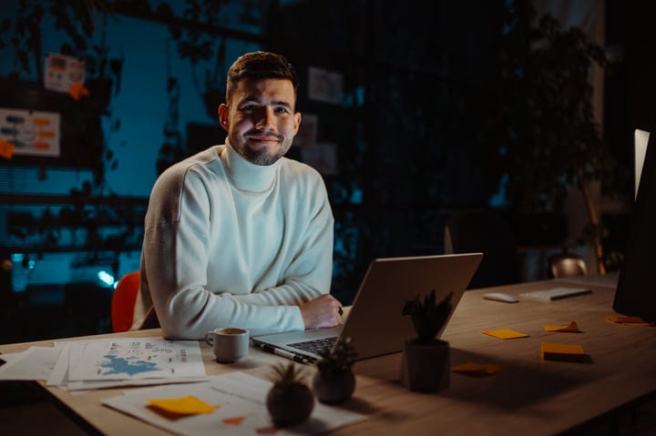 Late-Night Planning Lights Up the Modern Office