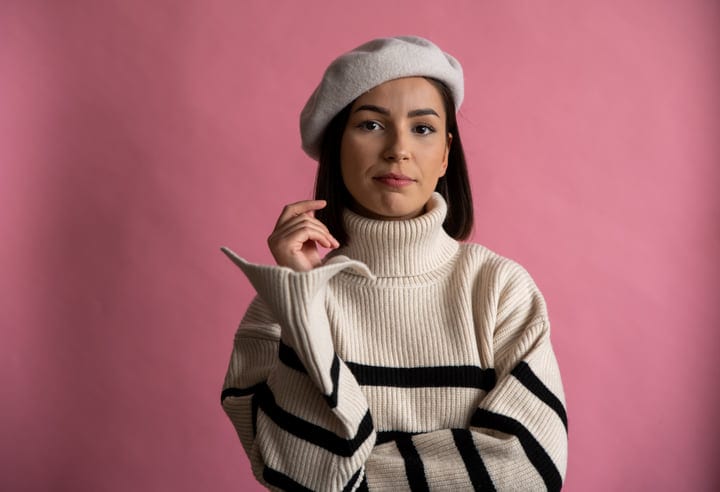 Confident Businesswoman Embracing Office Style With Elegance
