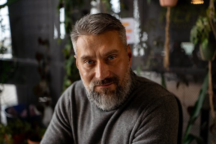 Thoughtful Man in Cozy Office Setting