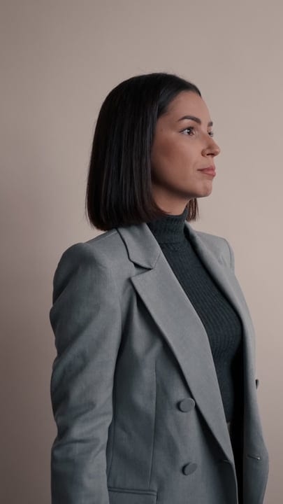 Confident Professional Gazing Into the Future at Work