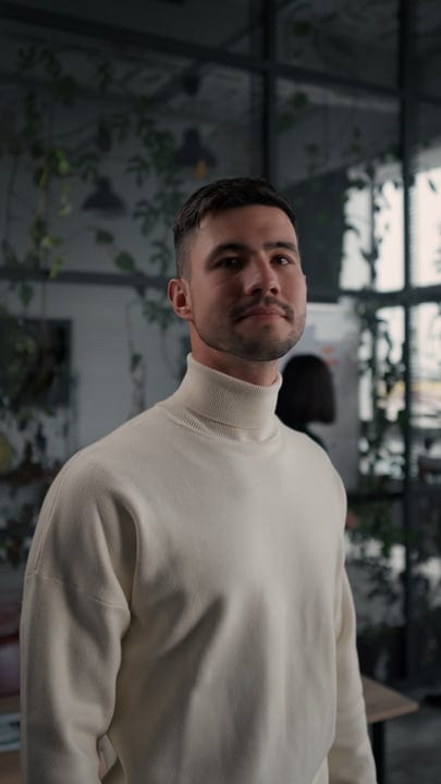 Confident Professional in a Modern Office Setting