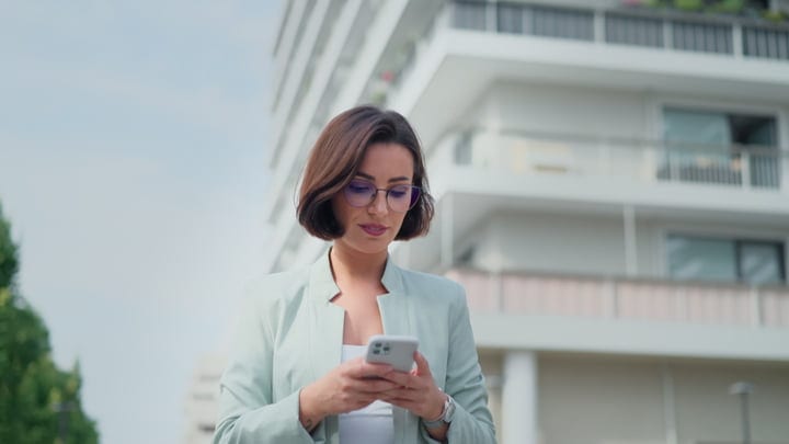 Confident Businesswoman Navigates Her Day With Purpose