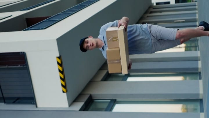 Effortless City Transit With a Package in Hand