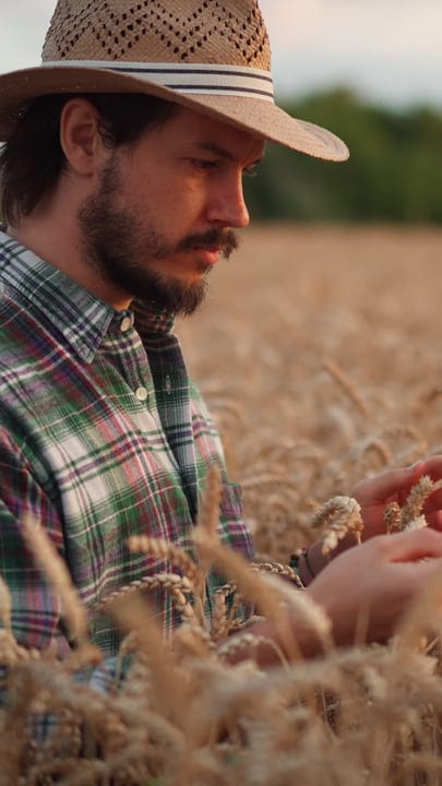 Young Farmer Engages With Nature Using Technology