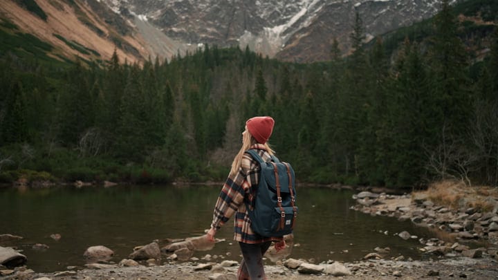 A Solitary Journey Through Mountain Wilderness Serenity