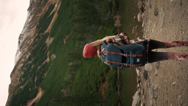 Adventurous Spirit Faces The Mountain Peaks Ahead