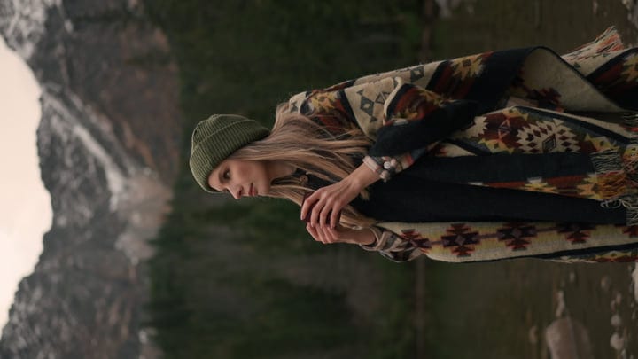 Contemplative Moment With Nature In The Mountains