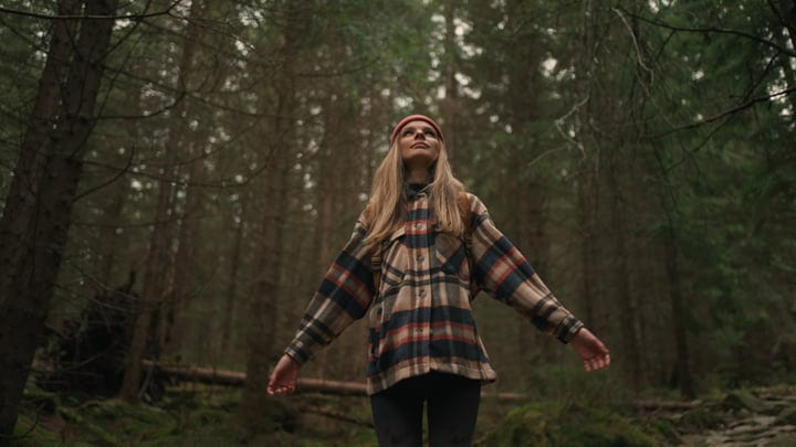 Embracing Nature's Serenity in a Forest Walk