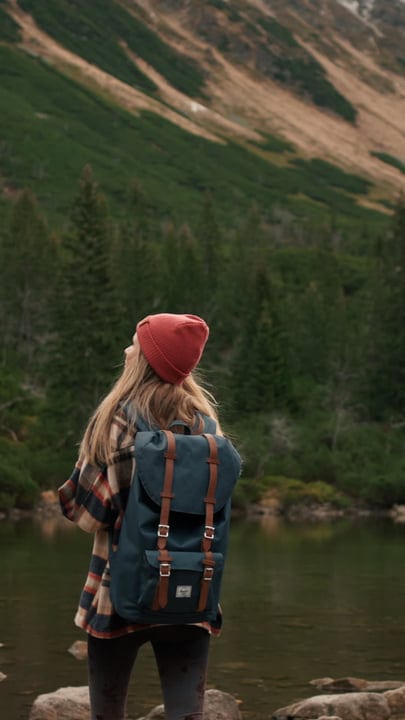 A Lone Adventurer Embraces Nature's Quiet Beauty
