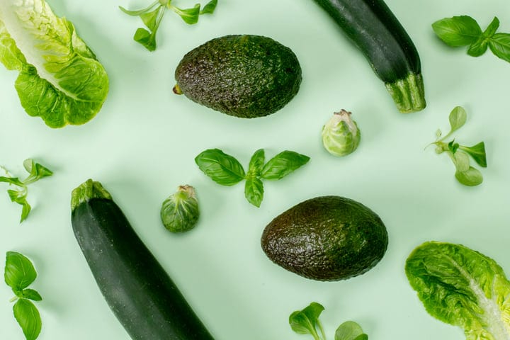 A Medley Of Fresh Green Vegetables On Display