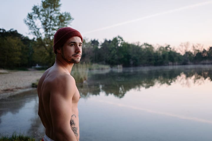Brave Morning Swim In Chilly European Lake Waters