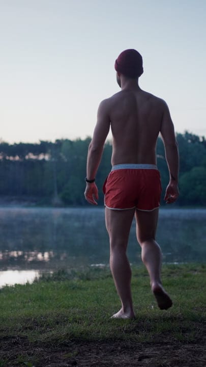 Embracing The Chill Of An Early Morning Swim