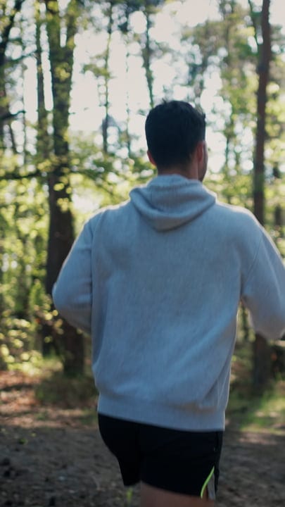 Jogging Through the Forest on a Crisp Morning