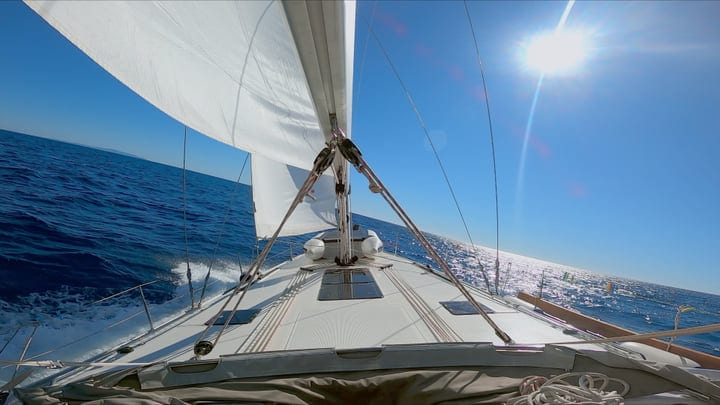 Sailing Adventures Under the Sunlit Turquoise Sky