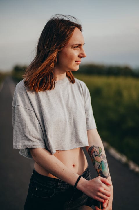 Sunlit Contemplation On A Peaceful Country Road