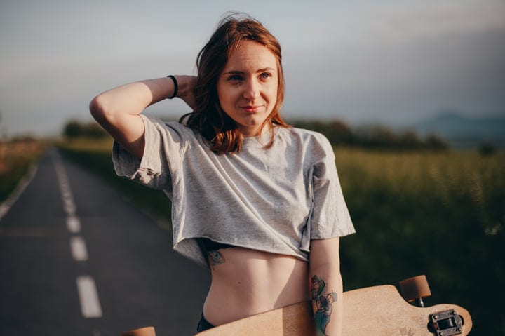 A Moment of Serenity on a Sunny Country Road