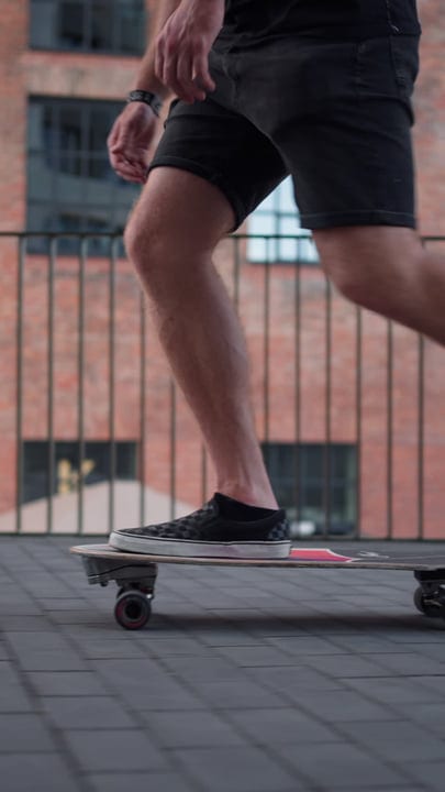 Sunset Skating Through Urban Streets With Ease
