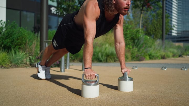 Urban Athlete Engages in Intense Outdoor Workout Session