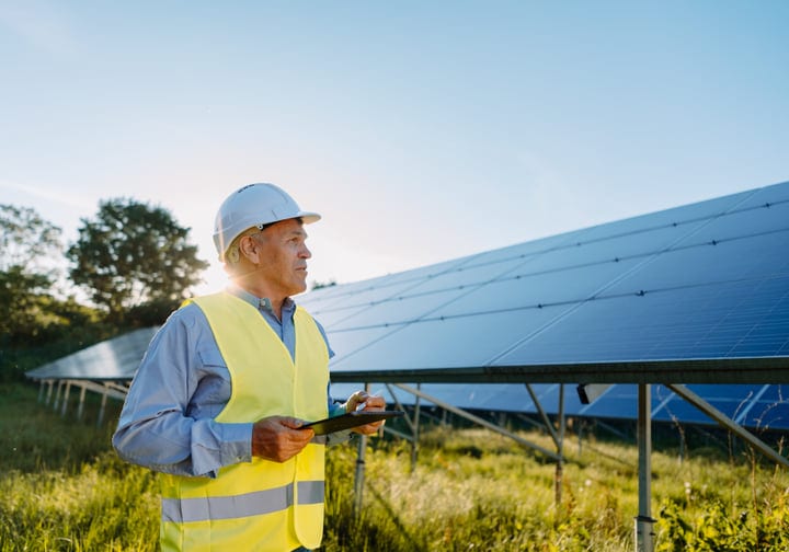 Morning Light Inspires Solar Engineer During Inspection