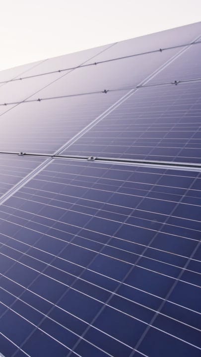 Morning Light Captures the Gleam of Solar Panels