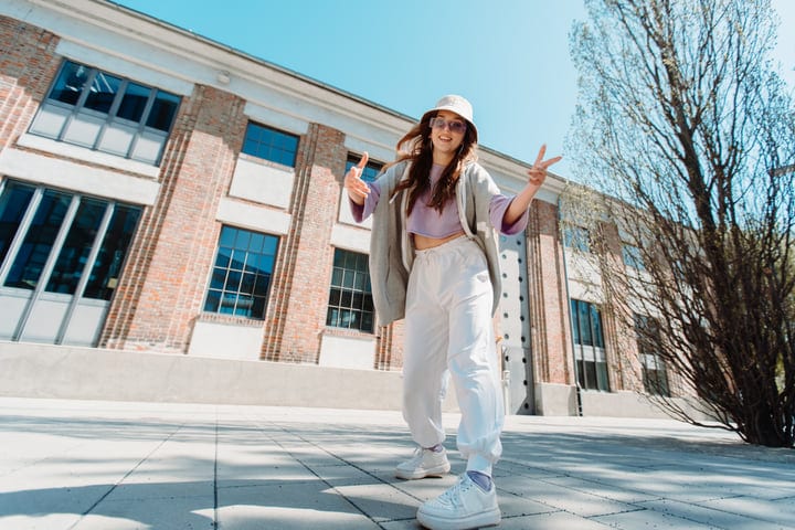 Energetic Street Dance Moves In Urban Setting