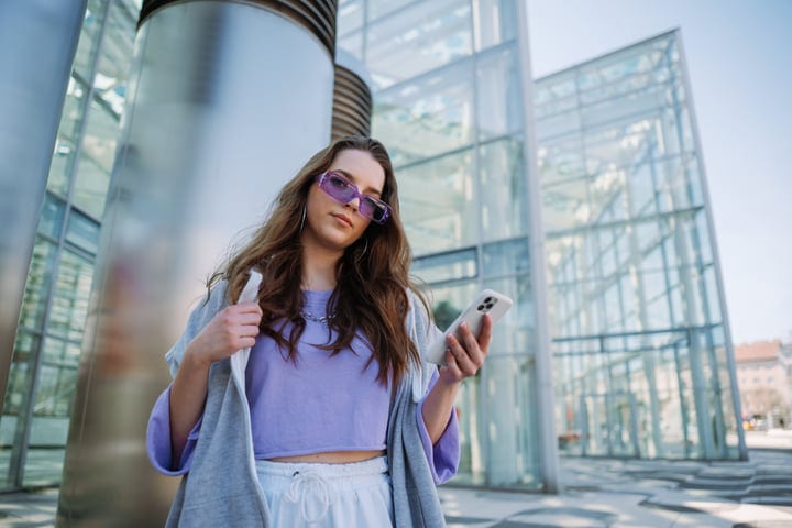 Young Woman Embraces Urban Style With Confidence