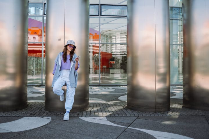 Urban Vibes: A Dancer Takes A Break In Style