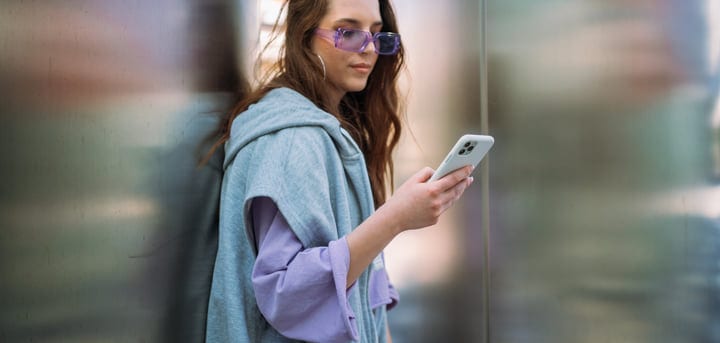 Street Dancer Pauses to Check Her Smartphone