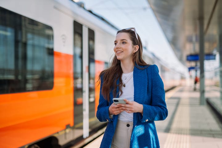 Morning Commute Brightens With A Smile And Smartphone