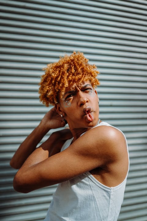 Youthful Expression Against Urban Backdrop In NYC