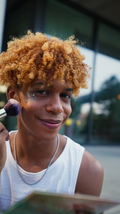 Youthful Expression Shines With Vibrant Makeup In The City
