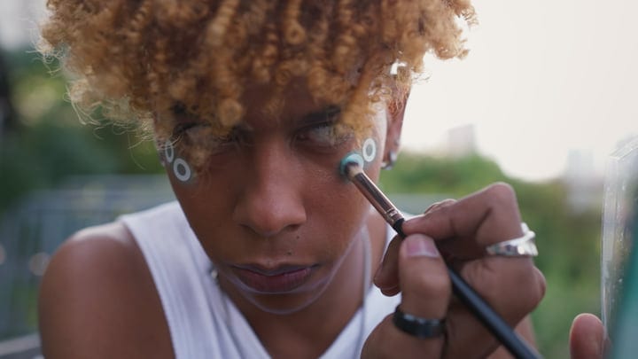 Vibrant Expression: Urban Youth Creating Art With Makeup
