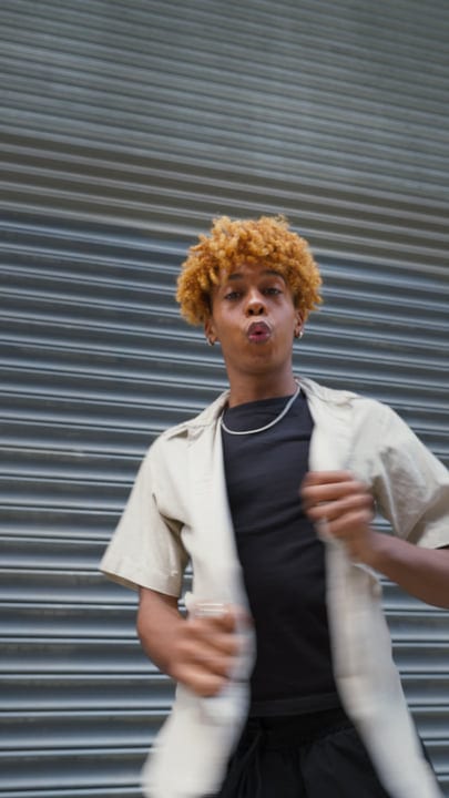 Spirited Urban Youth Expressing Vibes In NYC Street