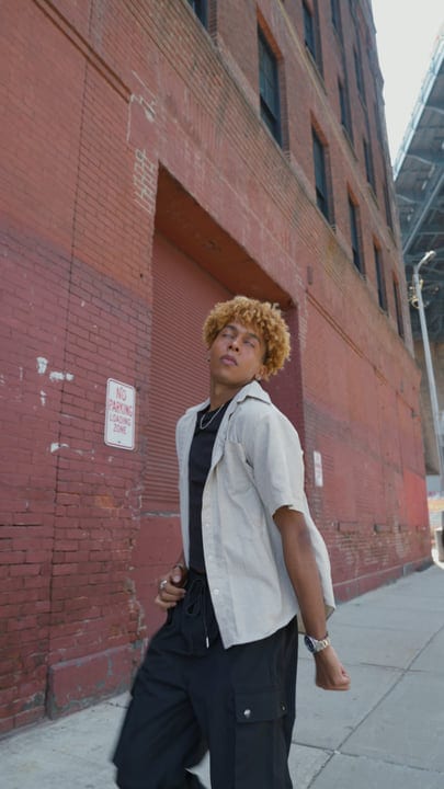 Youthful Confidence Walks Boldly Through Brooklyn Streets