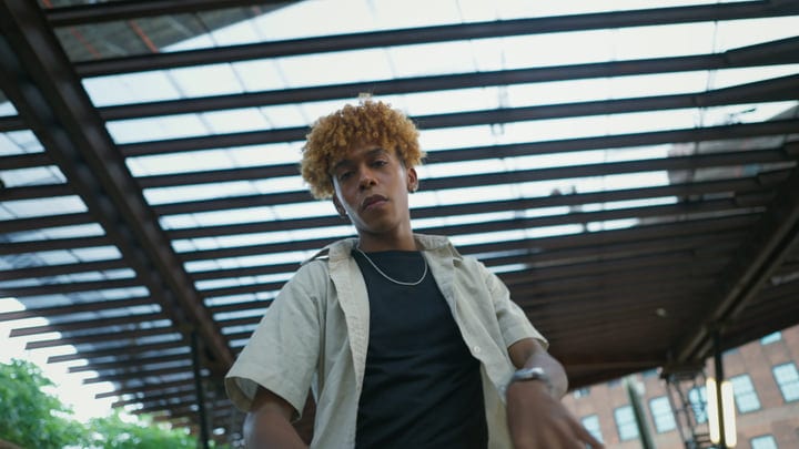 Confident Urban Youth Underneath New York City Skyscrapers