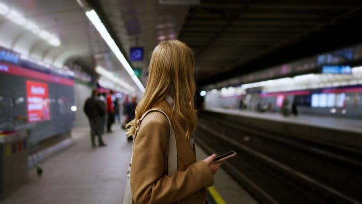Woman Navigates Vienna Subway With Confidence And Ease