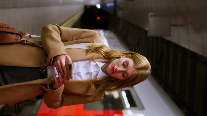 Young Professional Navigates Vienna's Metro With Ease