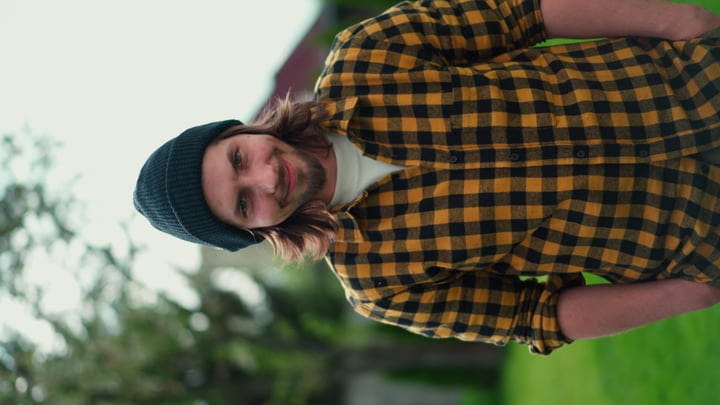 Content Gardener Enjoys a Break in the Lush Backyard