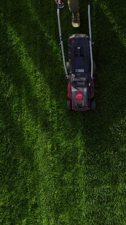 Precision Lines: A Gardener's Lawn Mowing Artistry