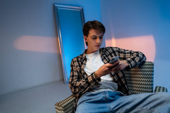 Gen Z Relaxing In A Modern Studio Setting