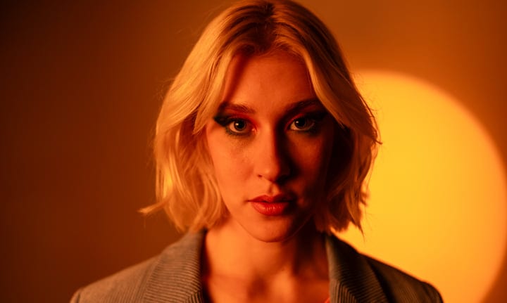Golden Glow Illuminates A Gen Z Studio Portrait