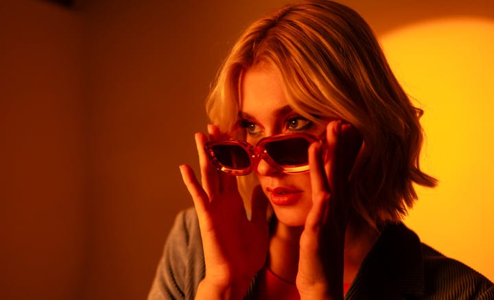 Gen Z Style Illuminated By Warm Studio Lights