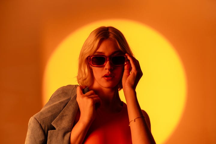 Gen Z Style in Vibrant Studio Lighting Portrait