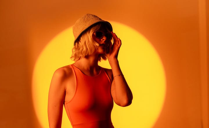 Sun-Kissed Vibes in a Studio Setting