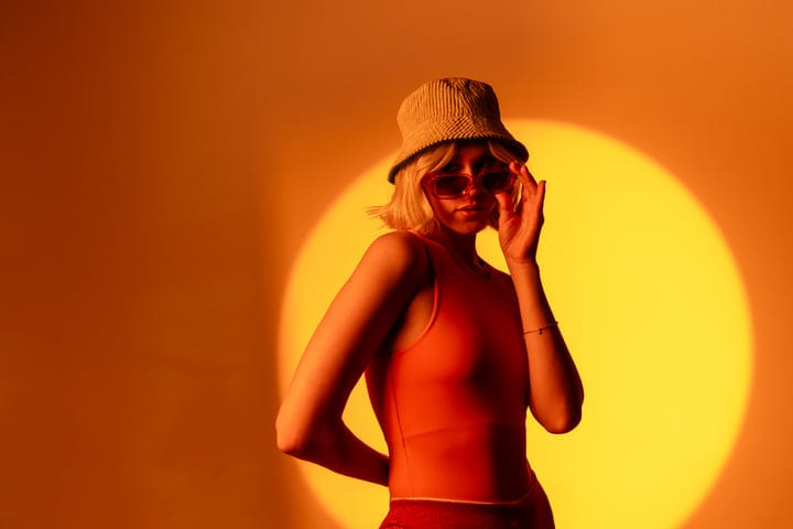 Bold Attitude in a Sunlit Studio Portrait