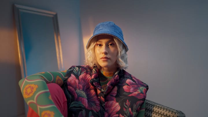 Gen Z Confidence Radiates In Vibrant Studio Portrait